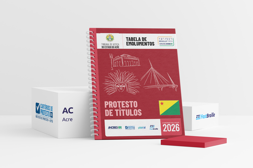 Tabela de Emolumentos 2026 - versão tinta-braille - Protesto de Títulos - Acre