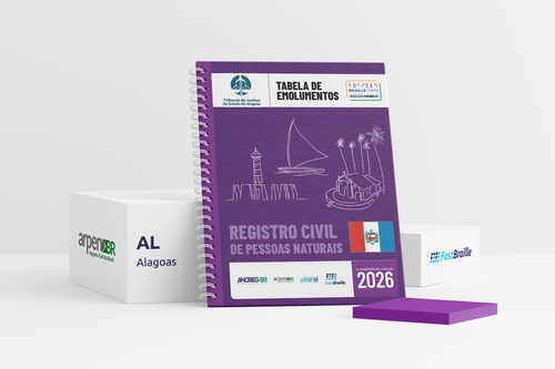 Tabela de Emolumentos 2026 - versão tinta-braille - Registro Civil de Pessoas Naturais - Alagoas