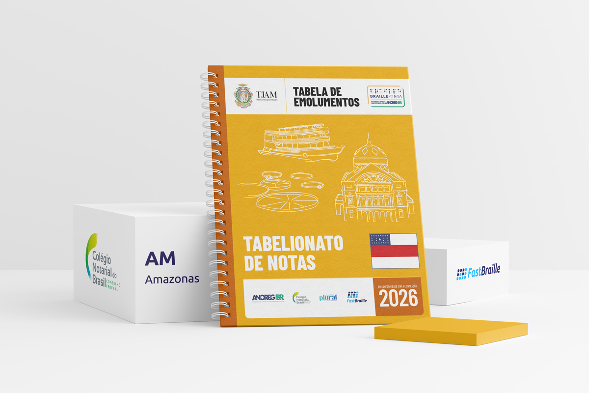 Tabela de Emolumentos 2026 - versão tinta-braille - Tabelionato de Notas - Amazonas