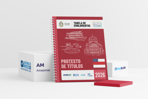 Tabela de Emolumentos 2026 - versão tinta-braille - Protesto de Títulos - Amazonas