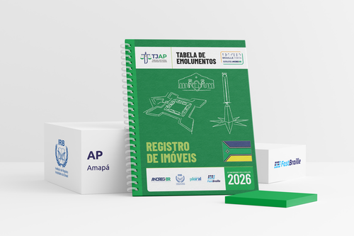 Tabela de Emolumentos 2026 - versão tinta-braille - Registro de Imóveis - Amapá