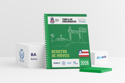 Tabela de Emolumentos 2026 - versão tinta-braille - Registro de Imóveis - Bahia