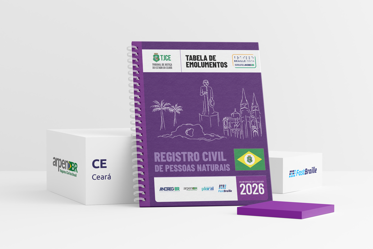 Tabela de Emolumentos 2026 - versão tinta-braille - Registro Civil de Pessoas Naturais - Ceará