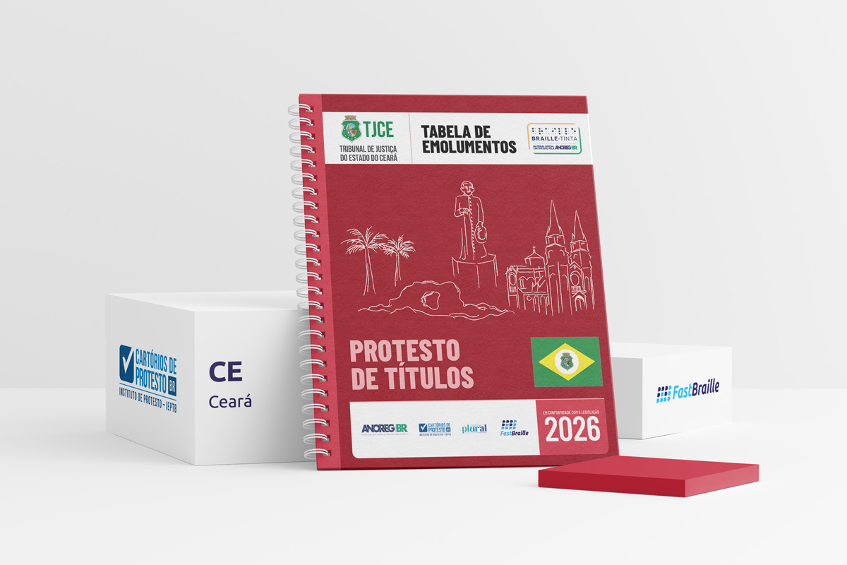 Tabela de Emolumentos 2026 - versão tinta-braille - Protesto de Títulos - Ceará