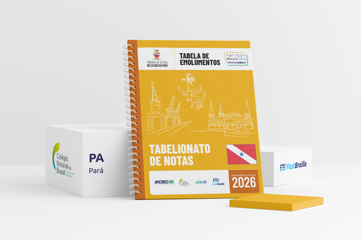 Tabela de Emolumentos 2026 - versão tinta-braille - Tabelionato de Notas - Pará