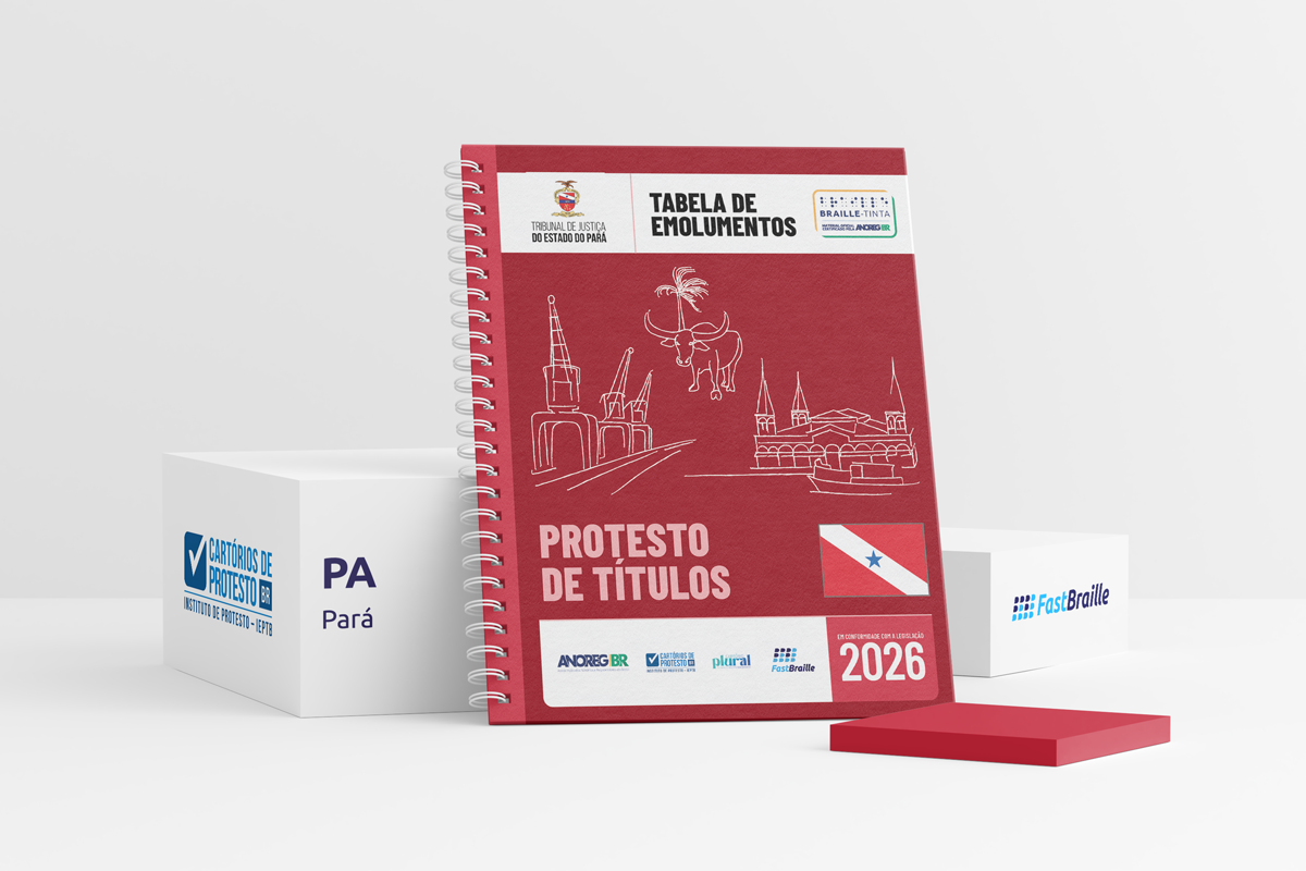 Tabela de Emolumentos 2026 - versão tinta-braille - Protesto de Títulos - Pará