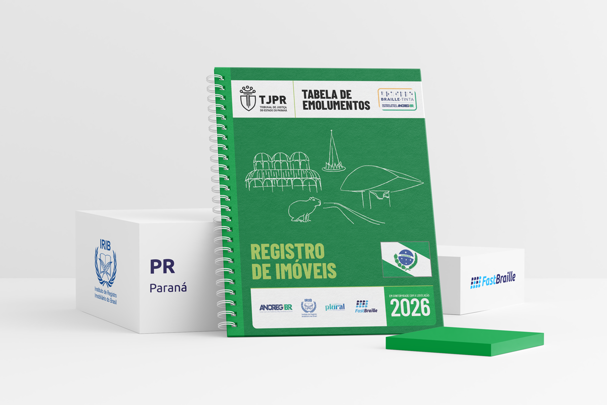 Tabela de Emolumentos 2026 - versão tinta-braille - Registro de Imóveis - Paraná
