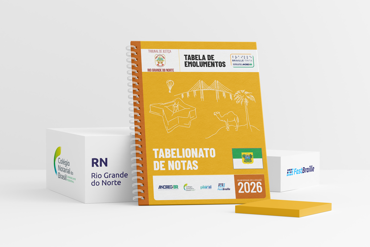 Tabela de Emolumentos 2026 - versão tinta-braille - Tabelionato de Notas - Rio Grande do Norte