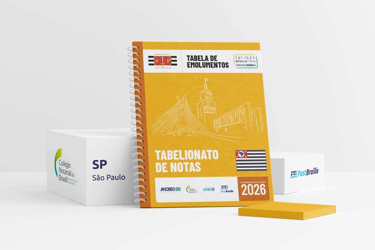 Tabela de Emolumentos 2026 - versão tinta-braille - Tabelionato de Notas - São Paulo