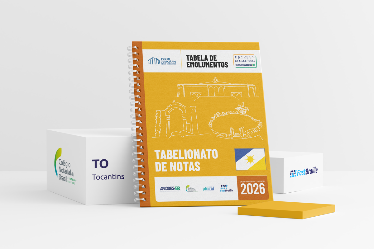 Tabela de Emolumentos 2026 - versão tinta-braille - Tabelionato de Notas - Tocantins